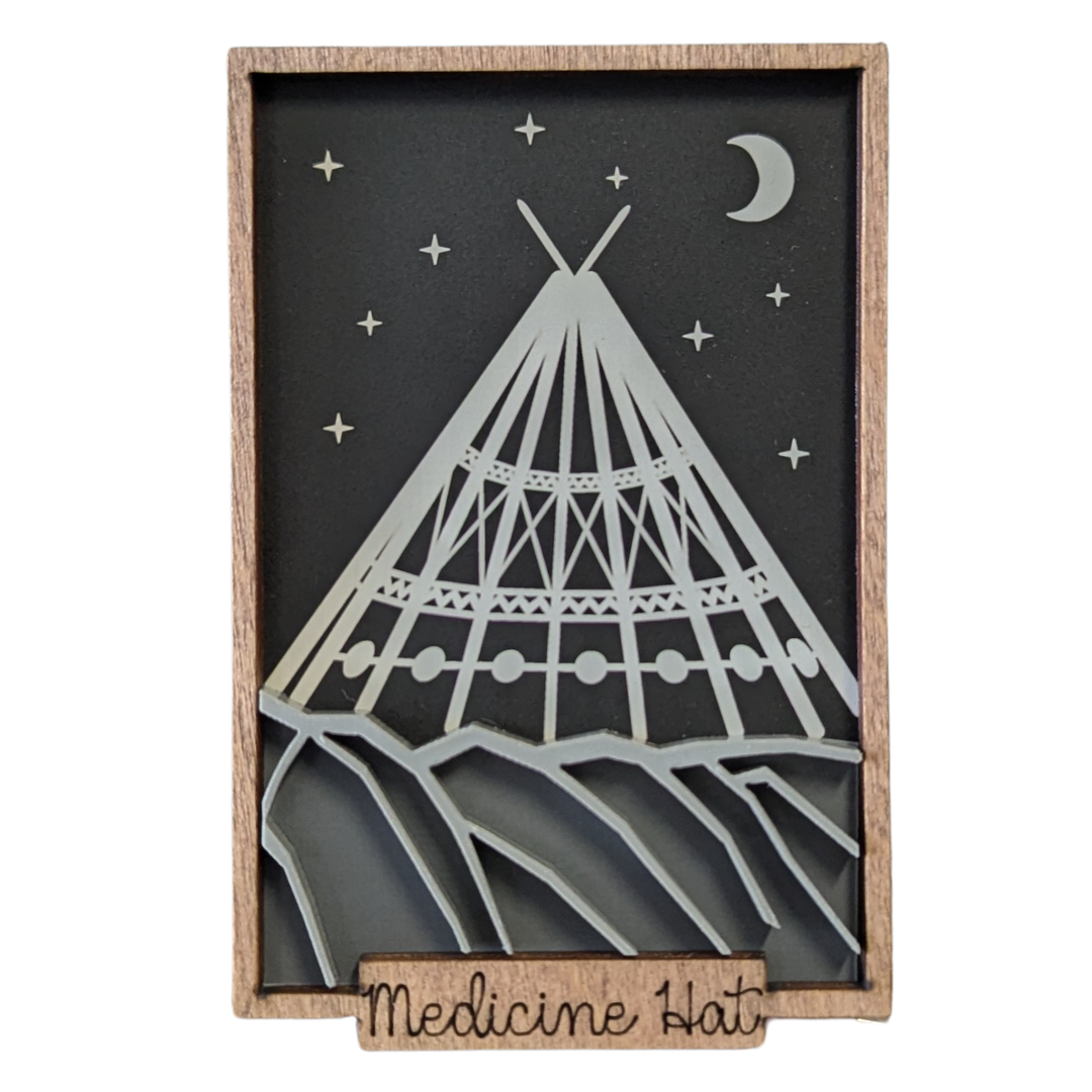 3D Picture Frame Magnet - Medicine Hat Tepee