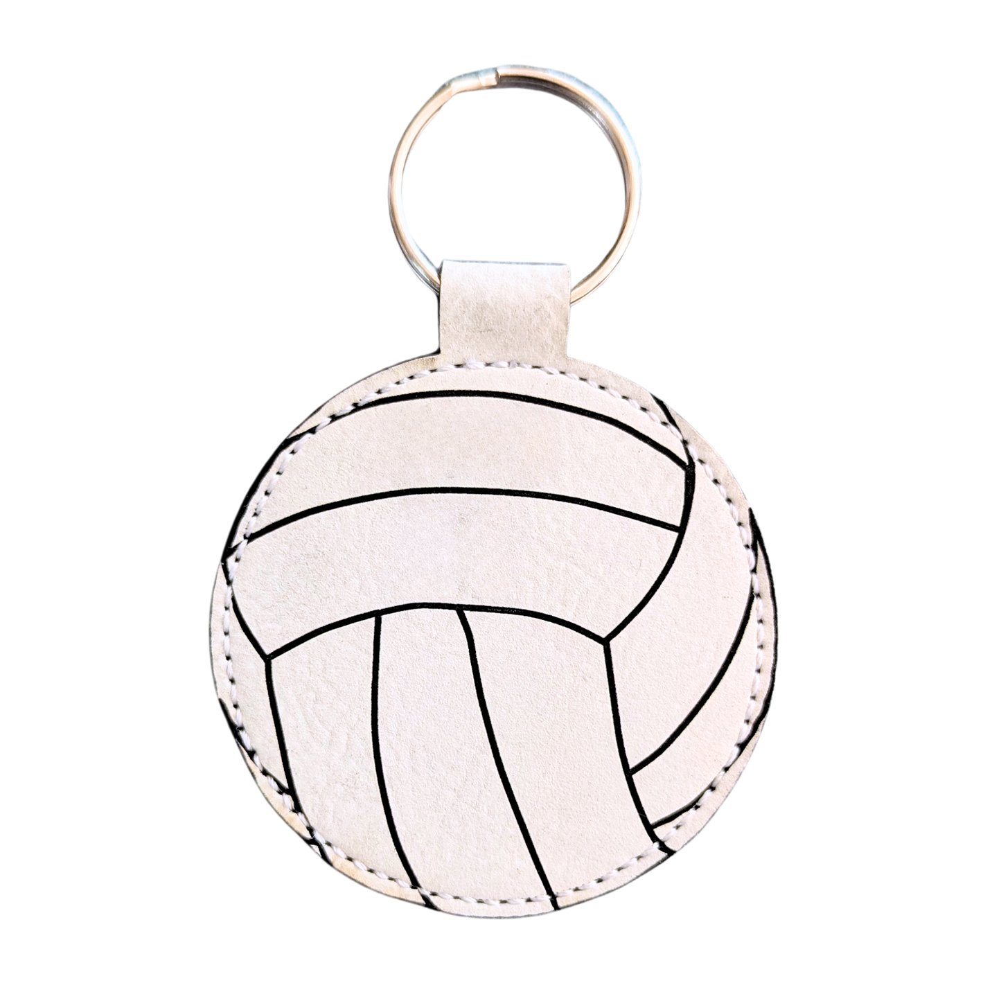 Customizable Volleyball Leatherette Keychain