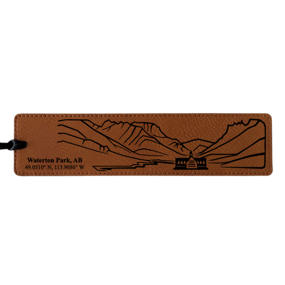 Waterton Park, AB - Leatherette Bookmark