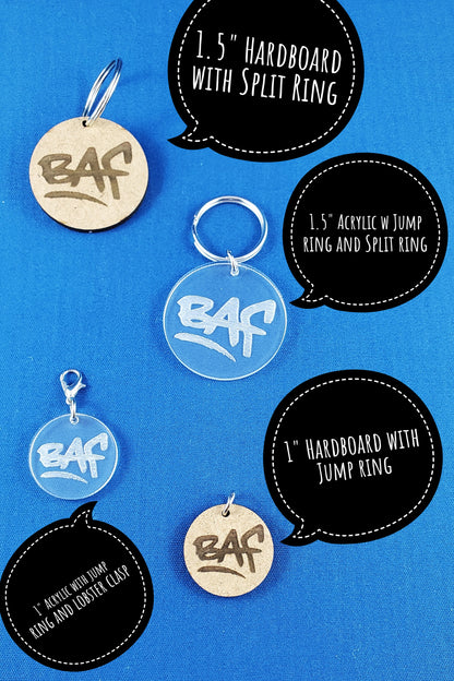 Custom Round Logo Keychain - BULK Quantities