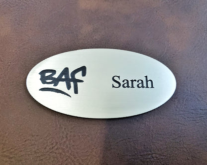 Custom Oval Name Badges - Acrylic