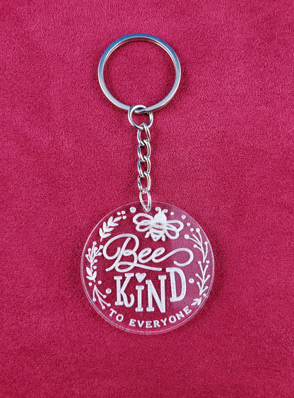 Nature Themed - Engraved Acrylic Keychain