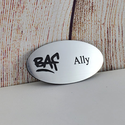 Custom Oval Name Badges - Acrylic