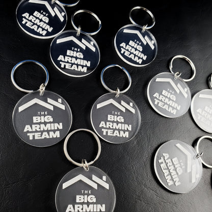 Custom Round Logo Keychain - BULK Quantities