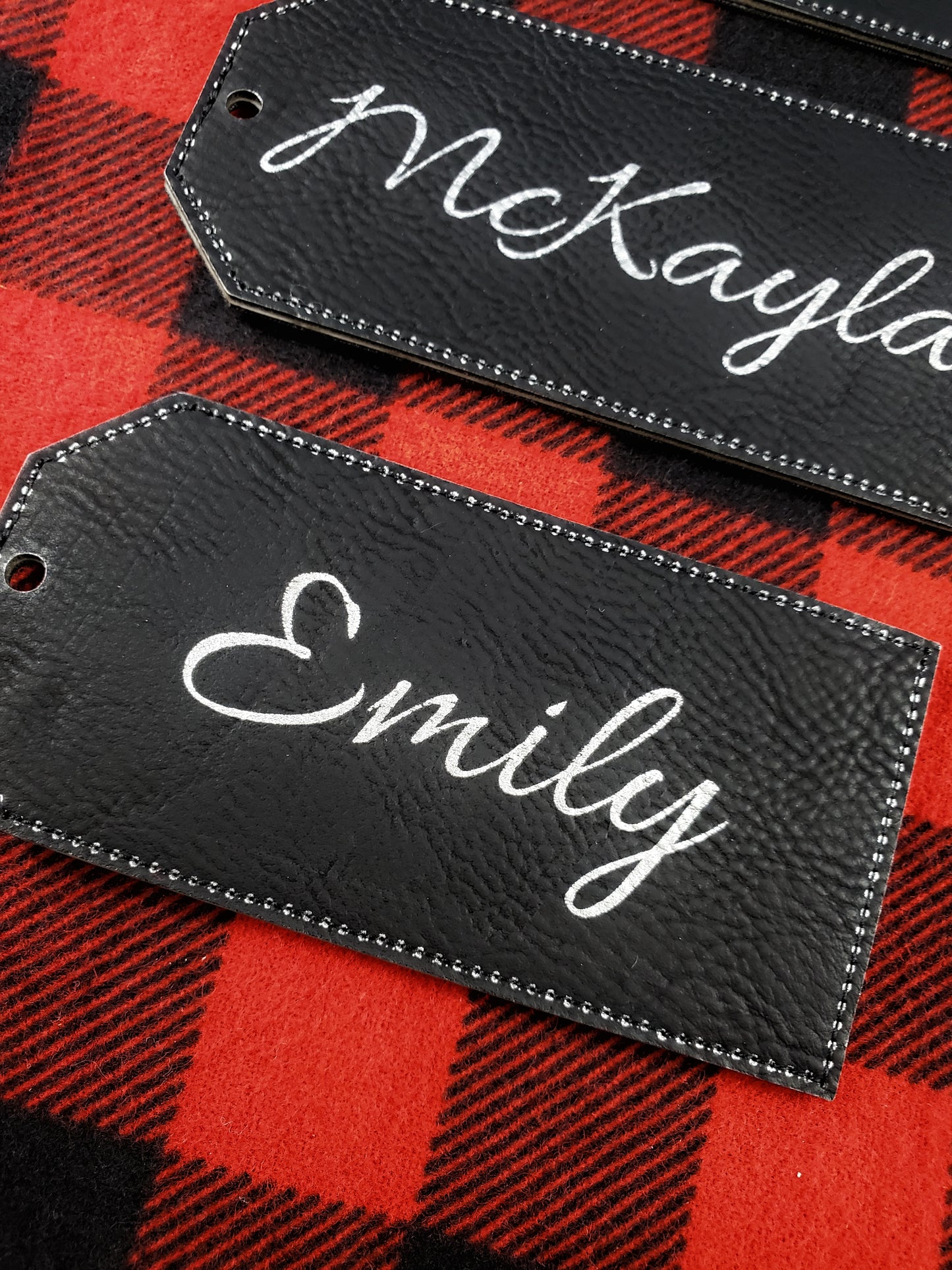 Stocking Name Tag - 17 Leatherette Options