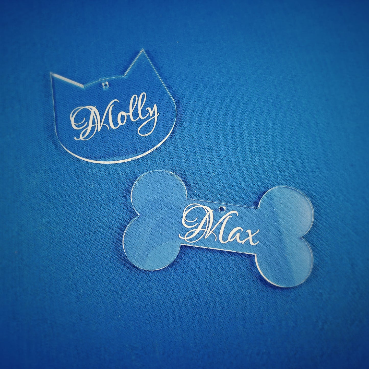 Pet Name Christmas Ornaments - Transparent Acrylic