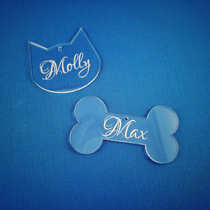 Pet Name Christmas Ornaments - Transparent Acrylic