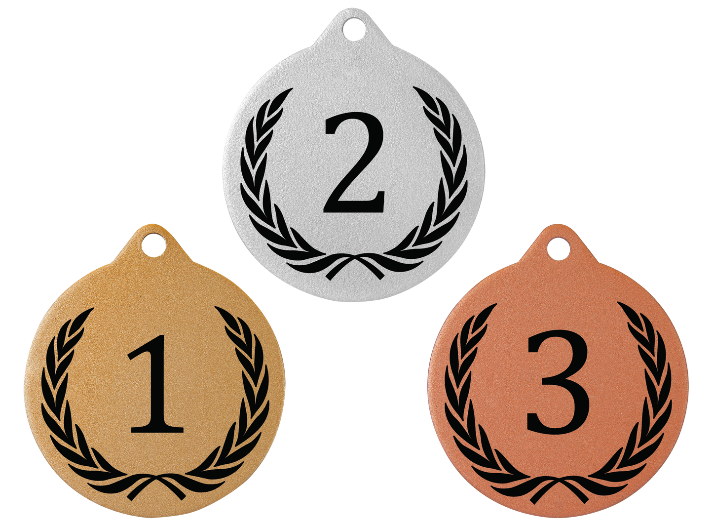 Laurel Wreath Double-sided Medals (Engraved)