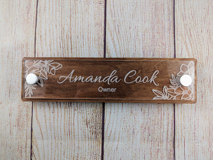 Floral Name Plate