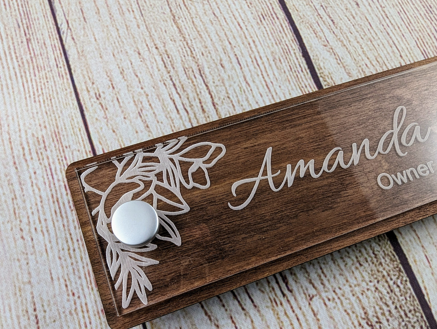 Floral Name Plate