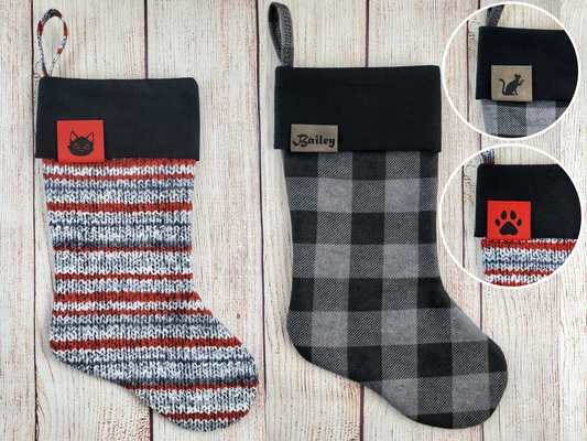 SMALL Pet-sized Stocking with Cuff Tag